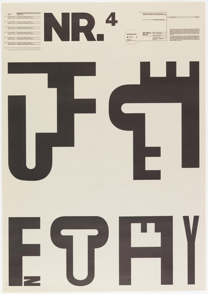 NR.4-Typographic Process, Typo-Zeichen [Typographic Signs], from the School of Design, Basel