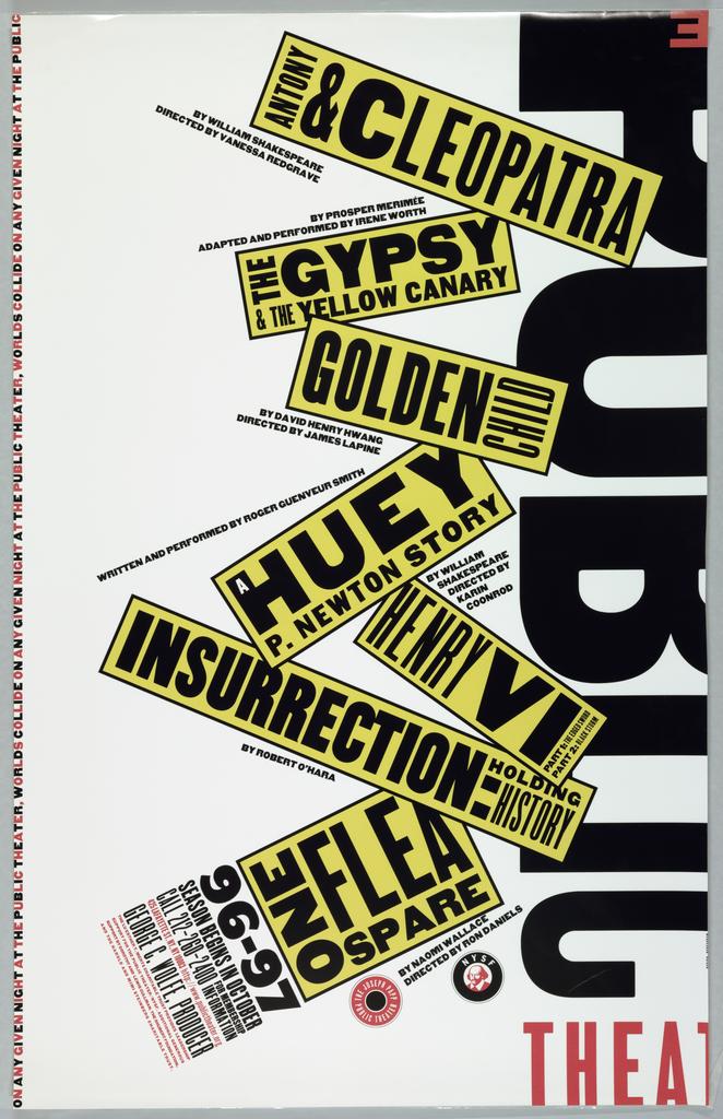 [New York Public Theatre / 1996-1997 season