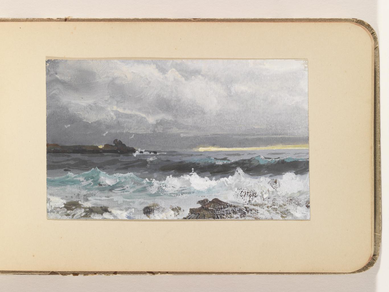 Ocean Breaking on Shore with Rocks