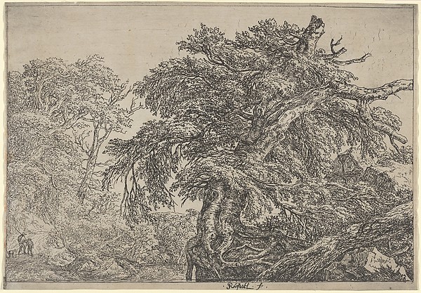 The Great Beech (Two Farmers with their Dog)
