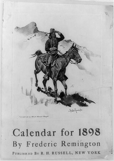 Calendar for 1898 by Frederic Remington