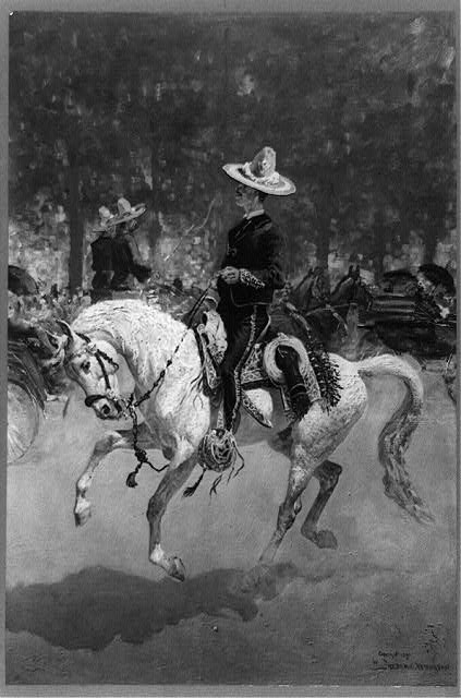 Gentleman rider on the Plaza del Paseo