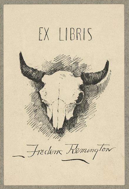 [Bookplate of Frederic Remington]