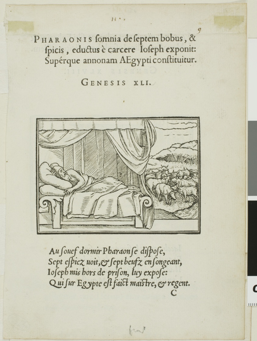 Pharoah's Dream (recto); Jacob Adopts Sons of Joseph (verso)