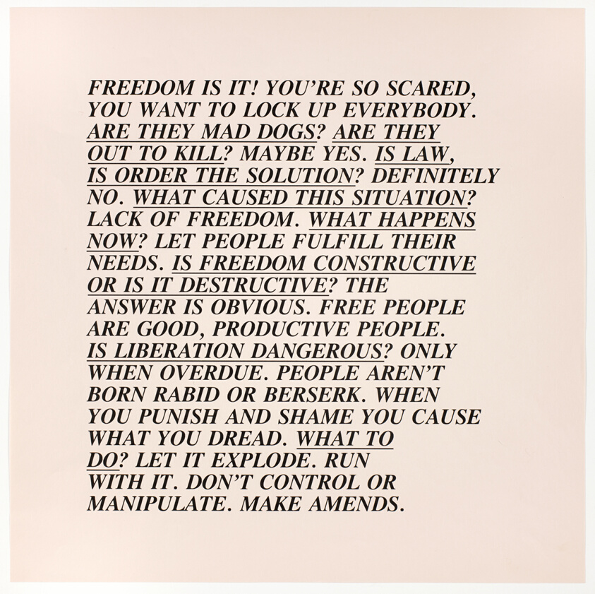 Untitled (Freedom is it!), from Inflammatory Essays
